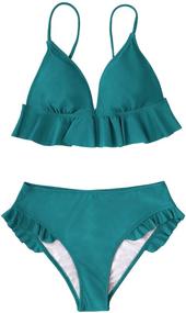 img 3 attached to CUPSHE Womens Rambling High Waisted Bikini Women's Clothing and Swimsuits & Cover Ups
