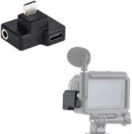 enhance audio recording with 3.5mm audio mic & usb-c adapter for dji osmo action camera logo