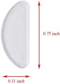 img 2 attached to 👃 Non-Slip Silicone Nose Pads for Eyeglasses – Mini Skater 2 Pairs Small Adhesive Pads Contoured Soft Transparent Thin 1.5mm for Plastic Frames and Reading Glasses (Clear)