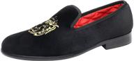 👞 exquisite elanroman loafer embroidered wedding length men's shoes: a perfect blend of style and comfort in loafers & slip-ons logo