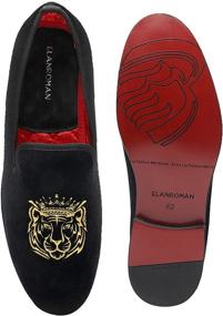 img 1 attached to 👞 Exquisite ELANROMAN Loafer Embroidered Wedding Length Men's Shoes: A Perfect Blend of Style and Comfort in Loafers & Slip-Ons