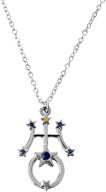 sailor moon guardian star pendant necklace: alluring nine planets 🌙 fashion jewelry for science lovers - perfect for graduation & birthday gifts logo