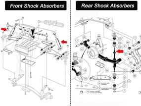 img 1 attached to 🚗 Roykaw Club Car DS Front and Rear Shock Absorbers for Club Car DS Gasoline & Electric (G&E) Models, Years 1988-up, Precedent Models 2004-up, Electric Models 1988-2008, Gas Models 1997-2008