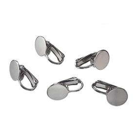 img 1 attached to 💍 Stylish Silver Clip-On Earrings – 10mm Pad, 6 Pieces per Pack