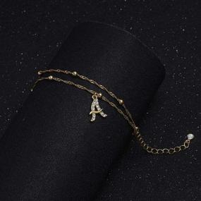 img 1 attached to RINHOO Initial Bracelets Crystal Alphabet Girls' Jewelry
