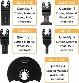 img 2 attached to 🔧 MiraShine 29 Oscillating Multi Tool Saw Blades & Accessories – Universal Multitool Attachment for Dewalt, Milwaukee, Makita, Dremel, Rockwell, Ryobi, Rigid, Bosch, Fein Multimaster, Craftsman, Ridgid, Porter Cable