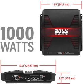 img 1 attached to Усилитель BOSS Audio PT1000 для автомобиля - 1000 Вт, 2 канала, полный диапазон, класс A/B, стабильный на 2-8 Ом, источник питания Mosfet, можно объединять в мост.