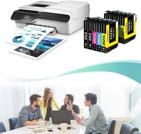 img 1 attached to 🖨️ GREENBOX Remanufactured Ink Cartridge Set for Epson 252XL 252 XL T252 Printer Tray - 10 Pack (4 Regular Black, 2 Cyan, 2 Magenta, 2 Yellow) - Replacement Ink for Workforce WF-3620 WF-3640 WF-7210 WF-7710
