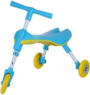 🛵 medog fly bike walker ride on scooter bug: non-scratch wheels, no setup/assembly required - blue, cpc & cpsia compliant logo