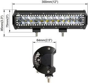 img 2 attached to 🚗 Ultimate LED Light Bar 72W 12inch: Offroad Spot Lights with 200 Million Chasing Colors Controlled by App & Remote - Waterproof IP68, Pack of 2 for Trucks, SUVs, ATV, UTV, Boats