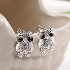 img 2 attached to 🦉 Stunning Owl Pendant Necklace with AAAA Austrian Crystal - Perfect for Women and Girls!