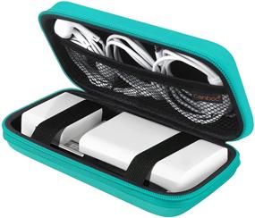 img 4 attached to 💼 MacBook Charger Case - Canboc Carrying Travel Pouch for MacBook Accessories, Charging Cord, Air Power Adapter, MagSafe, iPhone Charger, USB Cable Organizer - Turquoise