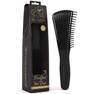 tressfully yours flexiglide hair brush - wet brush detangling brush for black natural hair, afro, texlaxed, relaxed - hair detangler brush - detangle brush - curly hair products (black onyx) logo
