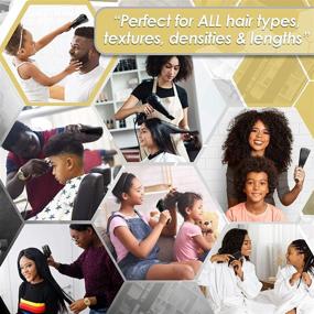 img 3 attached to Tressfully Yours FlexiGlide Hair Brush - Wet Brush Detangling Brush for Black Natural Hair, Afro, Texlaxed, Relaxed - Hair Detangler Brush - Detangle Brush - Curly Hair Products (Black Onyx)