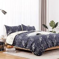 luxurious dreamcountry 100% cotton duvet cover set: soft, breathable, with zipper and 🛏️ 8 closures - all-season comforter cover, 3-piece bedding set (1 duvet cover + 2 pillowcases) logo