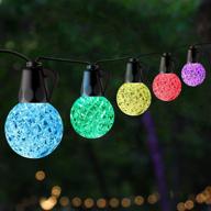 🌟 brighten up your outdoor space with 48ft patio lights: led string lights outdoor for backyard porch balcony party décor, includes 20 g40 bulbs logo
