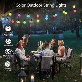 img 3 attached to 🌟 Brighten Up Your Outdoor Space with 48FT Patio Lights: Led String Lights Outdoor for Backyard Porch Balcony Party Décor, Includes 20 G40 Bulbs
