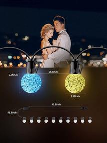img 2 attached to 🌟 Brighten Up Your Outdoor Space with 48FT Patio Lights: Led String Lights Outdoor for Backyard Porch Balcony Party Décor, Includes 20 G40 Bulbs