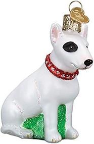 img 1 attached to 🐶 Decorative Bull Terrier Glass Ornaments for Christmas Tree by Old World Christmas