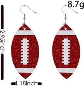 img 1 attached to Lightweight Football Earrings Paillette Accessories