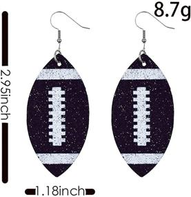 img 3 attached to Lightweight Football Earrings Paillette Accessories