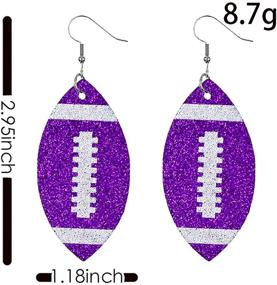 img 2 attached to Lightweight Football Earrings Paillette Accessories