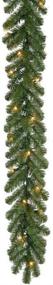 img 3 attached to 🎄 18ft Pre-Lit Kingston Indoor/Outdoor Garland Decoration - Home Accents Holiday with 70 Sparkling Warm Clear Lights