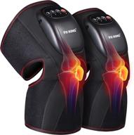 🦵 heated knee massager with air compression for pain relief and improved circulation - fit king knee brace wrap massager with 3 modes and levels (a pair) logo