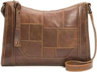 frye melissa patchwork crossbody brown women's handbags & wallets and crossbody bags logo