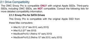 img 1 attached to 🔌 OWC Envoy Pro 0GB Портативное устройство хранения данных с кабелем USB 3.1 Gen 1 для MacBook Pro с дисплеем Retina (Модели MacBookPro10,1 и MacBookPro10,2)