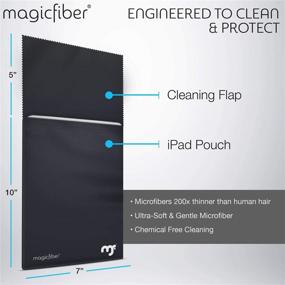 img 1 attached to 📱 MagicFiber Microfiber iPad Sleeve Case (2 Pack) with Light Protection, Screen Cleaning for iPad 9.7, 10.5, Pro, New iPad Air - Suitable for 9.7-11 Inch iPad Tablets