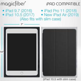 img 2 attached to 📱 MagicFiber Microfiber iPad Sleeve Case (2 Pack) with Light Protection, Screen Cleaning for iPad 9.7, 10.5, Pro, New iPad Air - Suitable for 9.7-11 Inch iPad Tablets