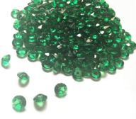 sparkling 10mm emerald green acrylic faux diamond crystals - perfect for table scatters, vase fillers, events, weddings, arts & crafts (1000 pcs) logo