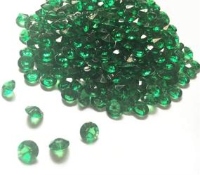 img 4 attached to Sparkling 10mm Emerald Green Acrylic Faux Diamond Crystals - Perfect for Table Scatters, Vase Fillers, Events, Weddings, Arts & Crafts (1000 pcs)