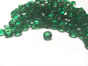 img 1 attached to Sparkling 10mm Emerald Green Acrylic Faux Diamond Crystals - Perfect for Table Scatters, Vase Fillers, Events, Weddings, Arts & Crafts (1000 pcs)