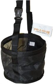 img 1 attached to 🐴 Durable Canvas Grain Feedbag with Comfort Neck Pad for Horses - Small, Medium, or Large Sizes