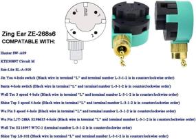 img 1 attached to 🔀 Zing Ear ZE-268S6 Ceiling Fan Switch Replacement Parts - 3 Speed 4 Wire Pull Chain Cord Switch for Hunter Ceiling Fans & Wall Lamps (Brass Pull Chain)