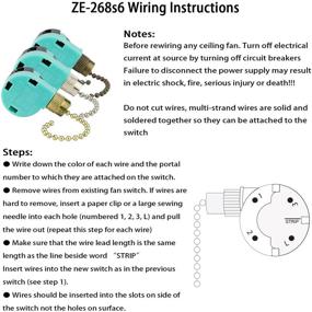 img 2 attached to 🔀 Zing Ear ZE-268S6 Ceiling Fan Switch Replacement Parts - 3 Speed 4 Wire Pull Chain Cord Switch for Hunter Ceiling Fans & Wall Lamps (Brass Pull Chain)