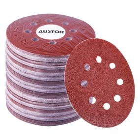 img 3 attached to 🔸 AUSTOR 60 Pieces Sanding Discs 5 inch 8 Holes Sandpaper Discs Hook and Loop 40/60/ 80/120/ 180/240 Grit Sanding Disc Assortment for Random Orbital Sander: Achieve Smooth Finishes with Versatile Grit Options!