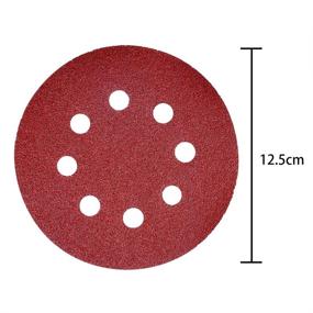 img 2 attached to 🔸 AUSTOR 60 Pieces Sanding Discs 5 inch 8 Holes Sandpaper Discs Hook and Loop 40/60/ 80/120/ 180/240 Grit Sanding Disc Assortment for Random Orbital Sander: Achieve Smooth Finishes with Versatile Grit Options!