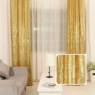🎉 trlyc gold sequin backdrop curtain: sparkling 3x7ft glitter backdrop for unforgettable parties, weddings, birthdays, graduations & christmas celebrations logo