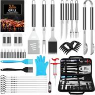 🔥 aisitin 35pcs bbq grill grilling accessories tools set – ultimate outdoor barbecue tool set with thermometer, fork, tongs, spatula, injector, grill mat & more logo