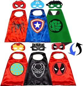 img 4 attached to 🦸 Superhero Kids Costumes: Unleash Imagination with Capes and Masks