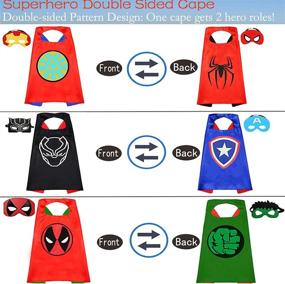 img 1 attached to 🦸 Superhero Kids Costumes: Unleash Imagination with Capes and Masks