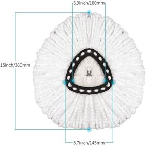 img 1 attached to 🧹 4-Pack Microfiber Spin Mop Replacement Head Refills - Easy Cleaning Spin Mop Refills - Mop Head Replacement