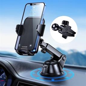 img 3 attached to 3-in-1 Car Phone Mount Holder with Powerful Suction Cup, Durable Sticky Gel Pad - Compatible with iPhone 13 Pro Max 12 11 X Samsung & Other Smartphones for Windshield, Dashboard, and Window