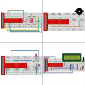 img 1 attached to 🔧 BONROB Raspberry Pi 4 Model B, 3B+ Starter Learning Kit with GPIO Expansion Board, LCD RGB, Breadboard, and Infrared Remote Control - Compatible with Raspberry Pi 4B, 3B+, 3B, 2B, Zero