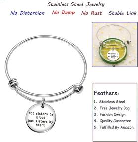 img 3 attached to AGR8T Bangle Bracelet: Empowering Friendship with Not Sisters by Blood But Sisters by Heart (Bangle)