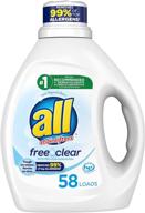 all liquid laundry detergent free clear: gentle cleaning for sensitive skin - 58 loads, 88oz logo