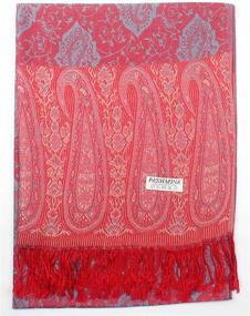 img 3 attached to 🧣 Paisley Pattern Women's Silky Soft Pashmina Scarf Shawls - Lightweight Wraps & Scarves